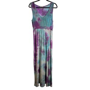 Olive and Oak‎ Tie Dye Maxi Dress New without Tags Size L